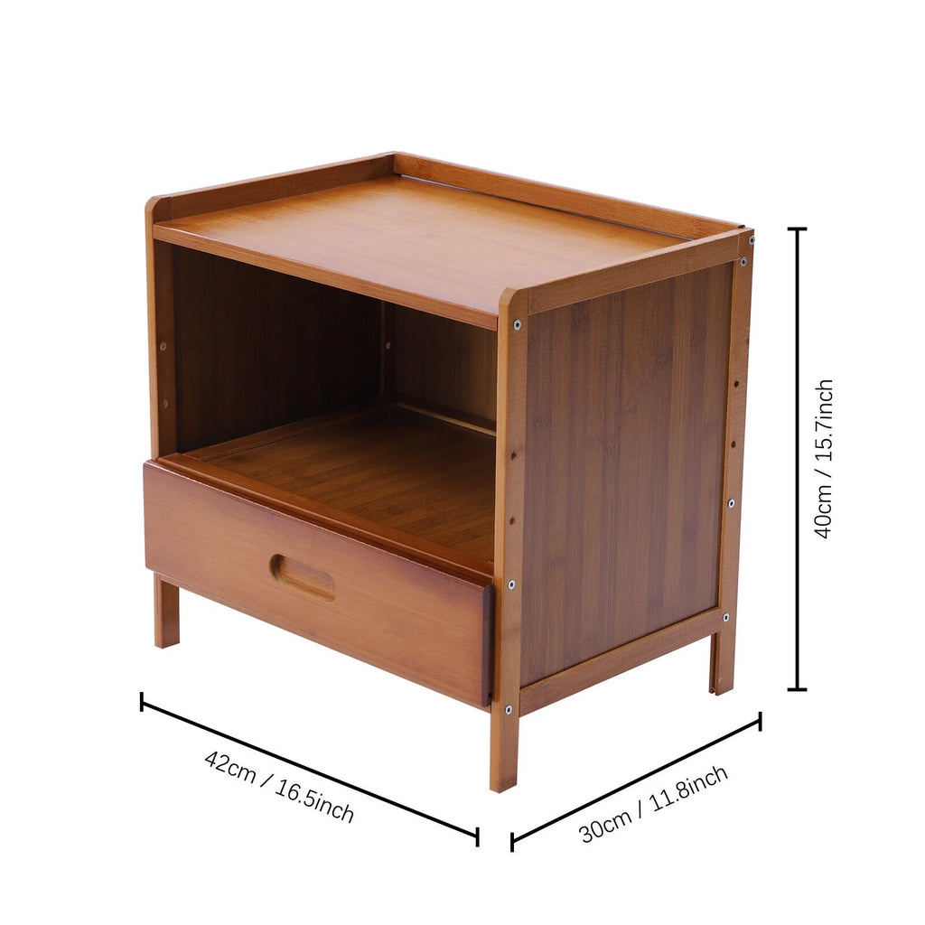 Bamboo Nightstand with Drawer X4674