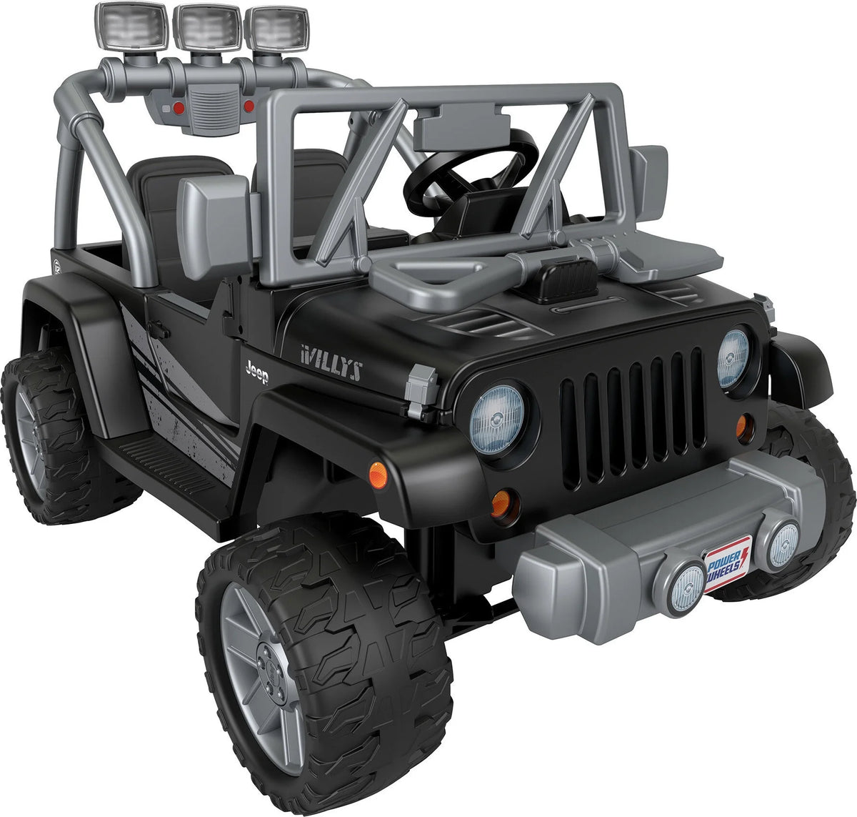 12V Battery-Powered Ride-On Vehicle with Lights & Sounds, Black B4415