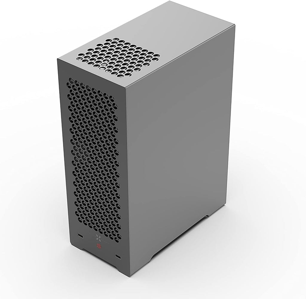 Aluminum Grey Mid Tower PC Case with Tempered Glass Window H607
