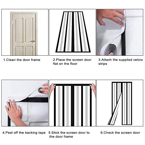 Insulated Magnetic Thermal Door Curtain, Black, Fits Doors up to 36" x 82" N516260
