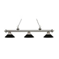 Antique Silver 3 Light Billiard Light H380143
