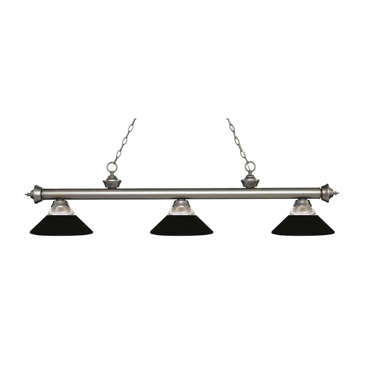 Antique Silver 3 Light Billiard Light H380143