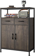Industrial Storage Cabinet with Fabric Drawers and Doors Q730794
