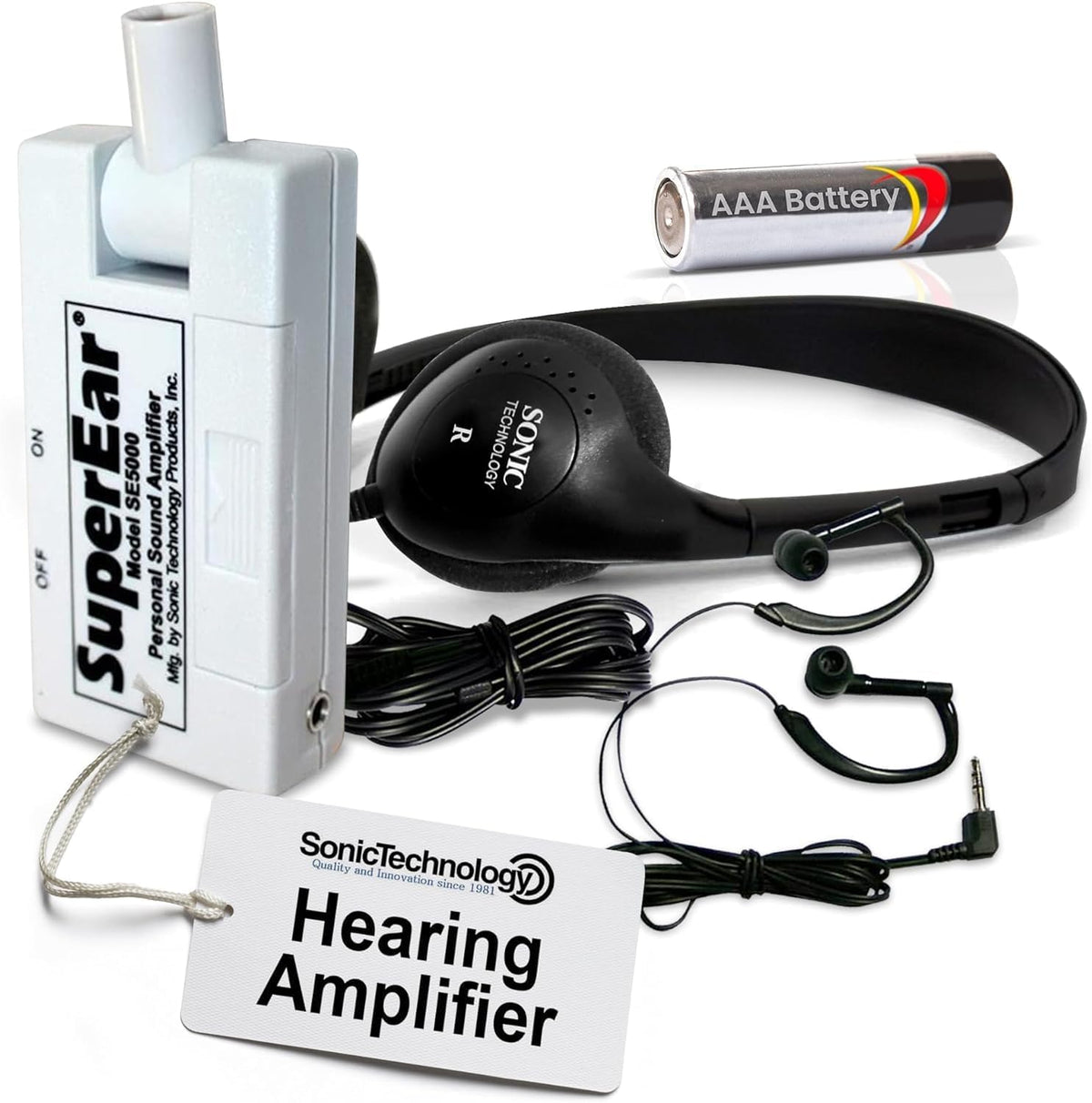 50dB Gain Hand Held Pocket Size Audio Amplifier with Headphones H376215