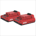 20 V Lithium-Ion Battery, 1.5 Amp, 2 pack V4191