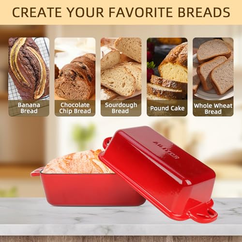 Enameled Cast Iron Loaf Pan with Lid S22606