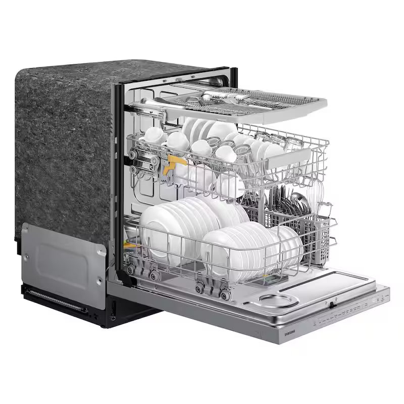 White Glass Top Control Smart Built-In Tall Tub Dishwasher with Stainless Steel Tub I2575