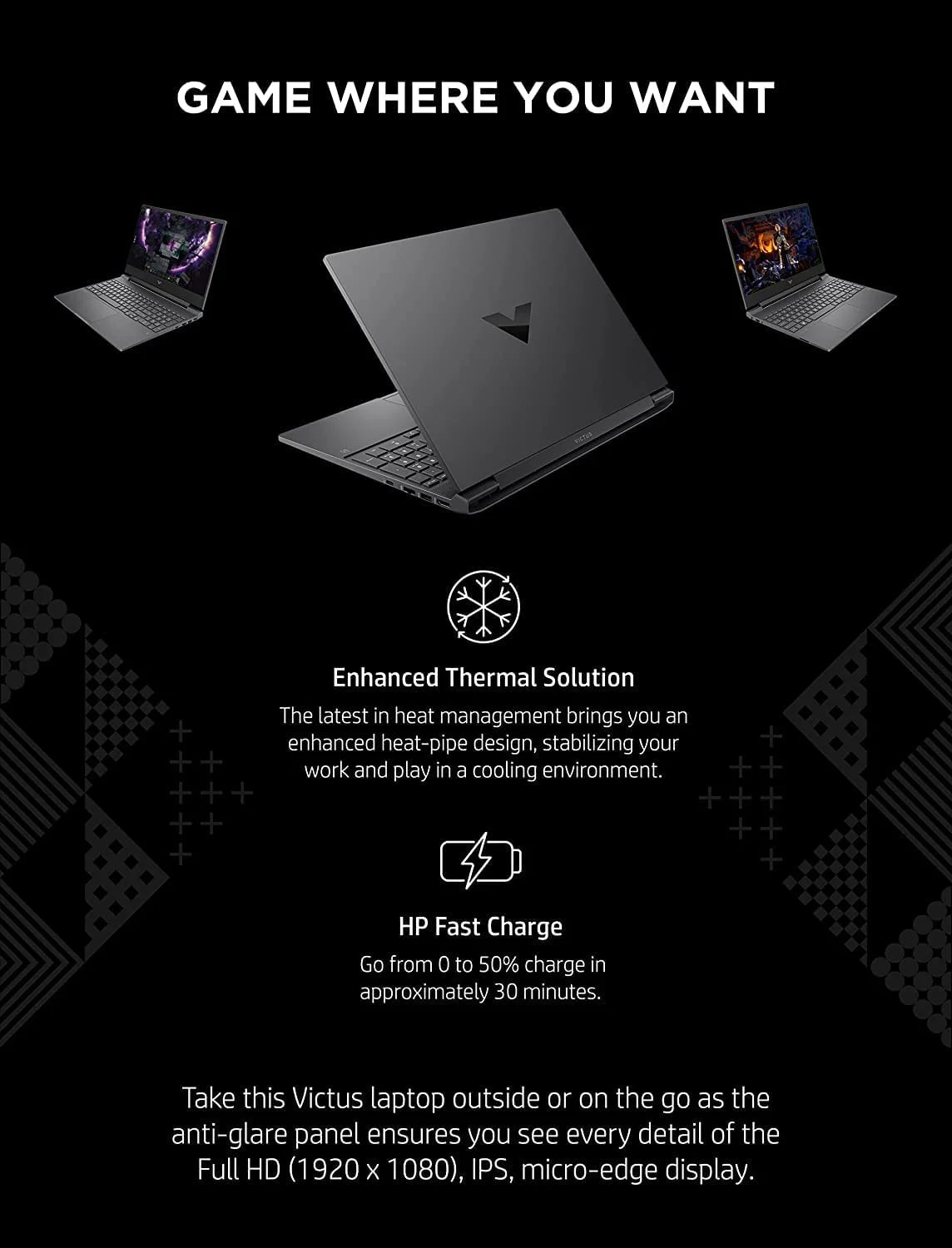 15.6'' FHD Gaming Laptop, NVIDIA GeForce RTX 3050, 16GB RAM, 1TB SSD L61305