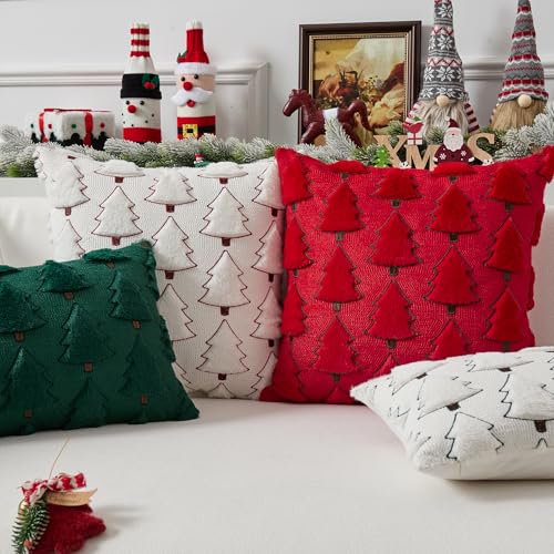 Dark Green 18x18 Inch Set of 2 Plush Faux Fur Throw Pillow Covers B95410