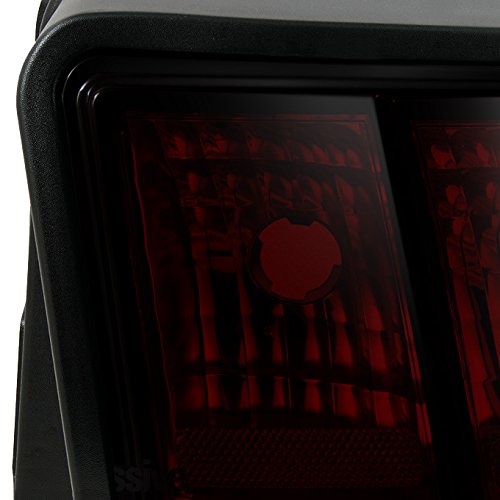 Dark Red Tail Lights Brake Lamps Left + Right Side Replacement Pair Z968290