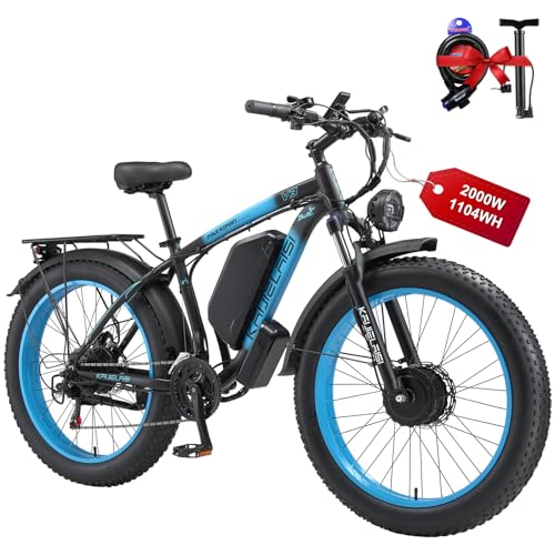 26 Inch Fat Tire Electric Mountain Bike 4000W Peak 48V 23Ah 21 Speed L9168