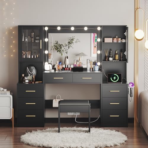 White Vanity Table with Drawer Dresser, 5 Drawers B88158