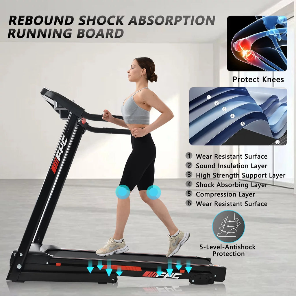 3.5HP Folding Incline Treadmill 330 LB Capacity W373