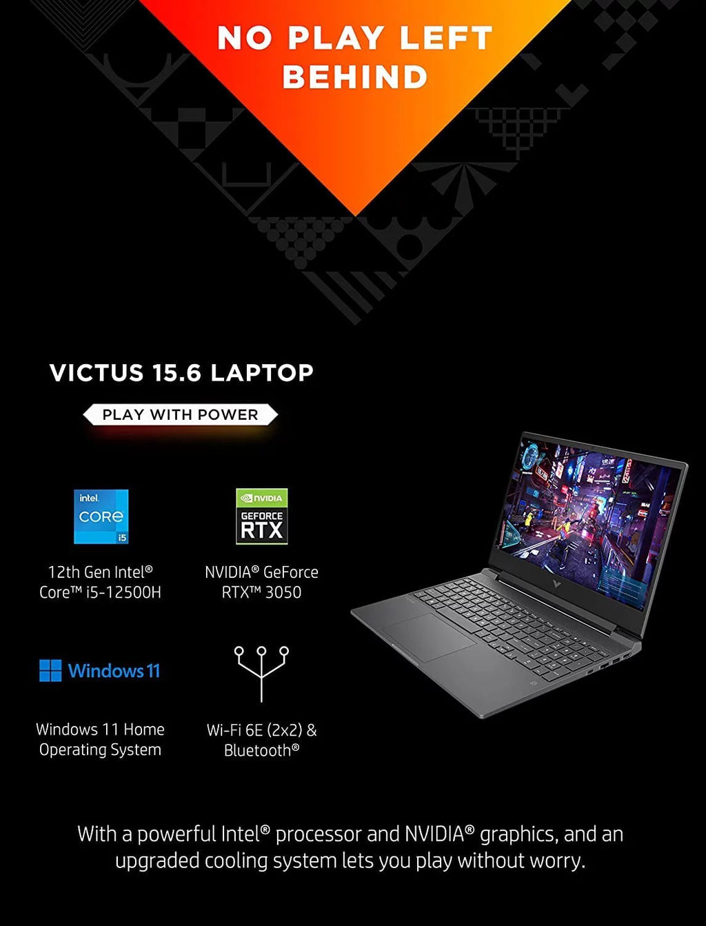 15.6'' FHD Gaming Laptop, NVIDIA GeForce RTX 3050, 16GB RAM, 1TB SSD L61305