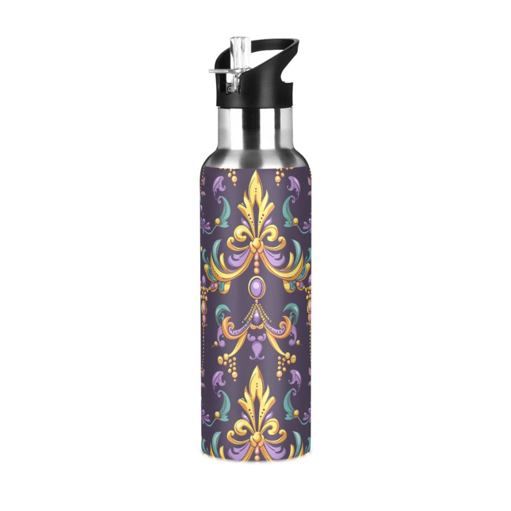 20 oz Insulated Stainless Steel Water Bottle with Straw Lid E270298