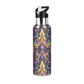 20 oz Insulated Stainless Steel Water Bottle with Straw Lid E270298