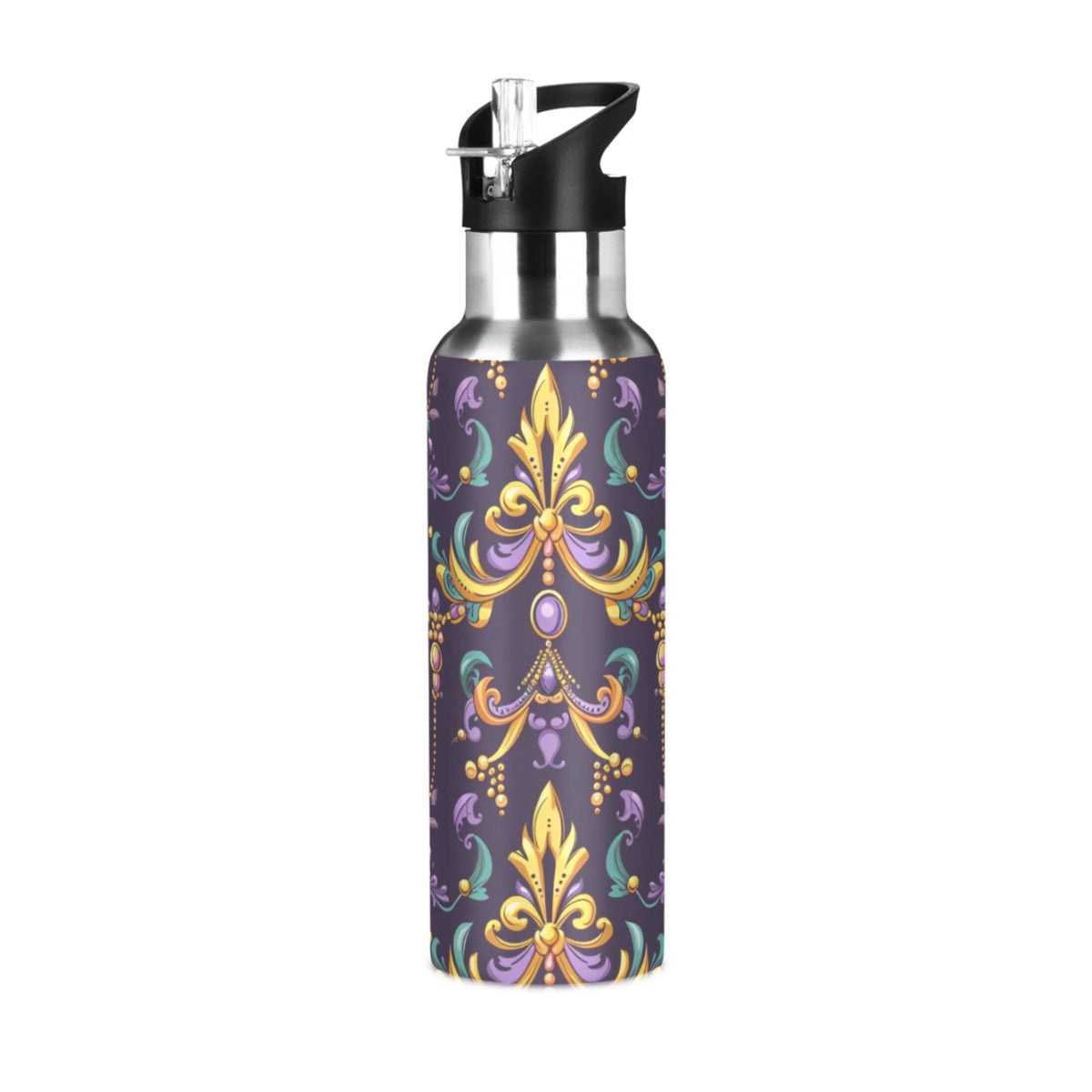 20 oz Insulated Stainless Steel Water Bottle with Straw Lid E270298