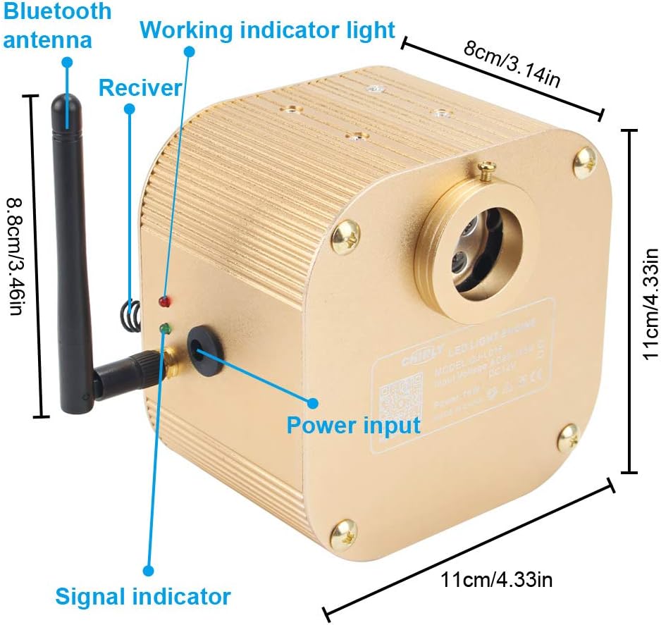 Bluetooth Fiber Optic Light Box with Remote Control E823