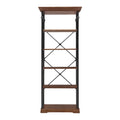 6-Tier Wood and Metal Bookcase Z75406