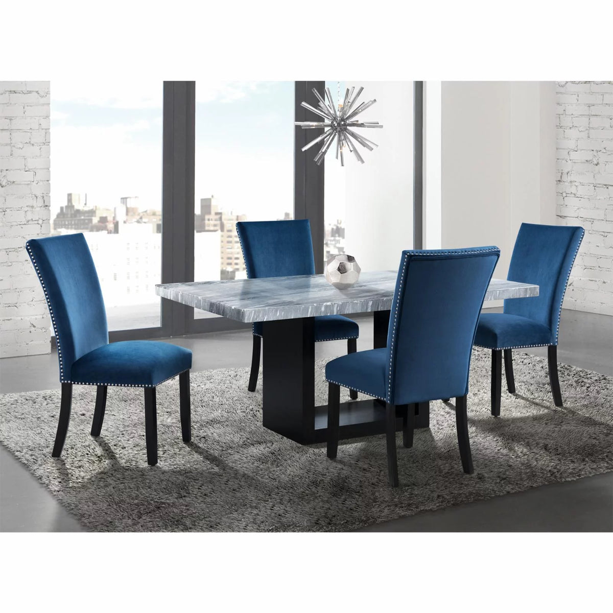 Gray Marble Standard Height Table D818674