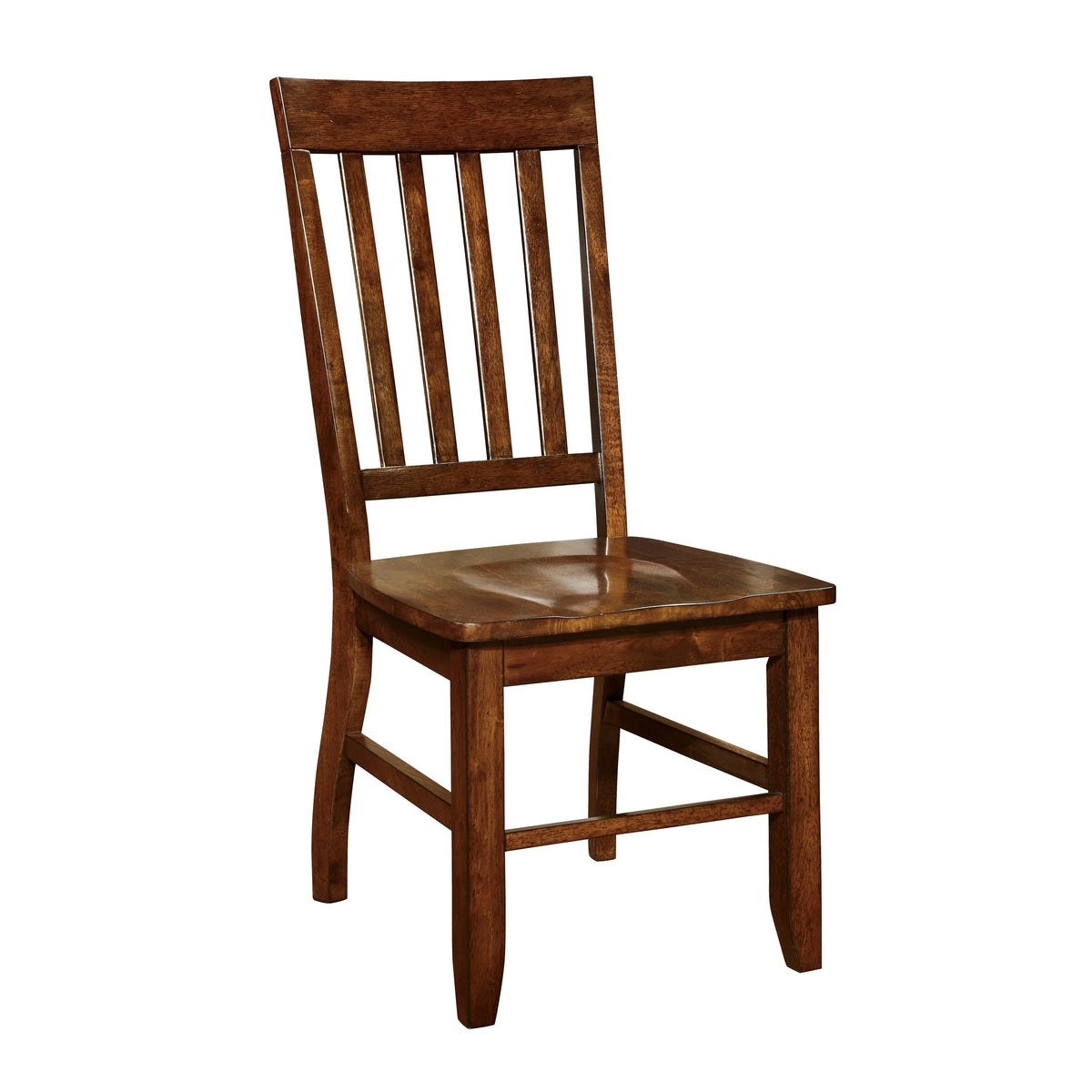 Oak Slat Back Wood Dining Chairs Set of 2 W991