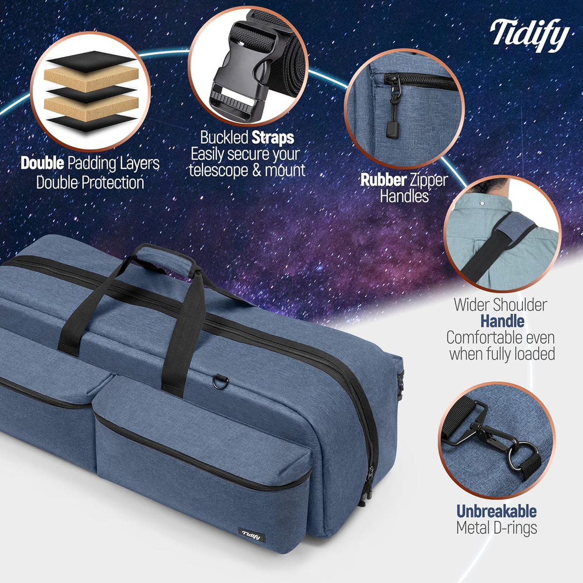 Medium Telescope and Tripod Case/Bag with Internal Double Padding P1950