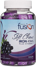 Grape Flavored Chewy Iron Supplement with Vitamin C, 60 Count N741308