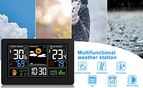 Wireless Indoor Outdoor Thermometer with Alarm H668