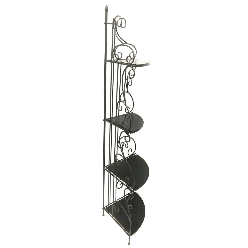 Four Tier Metal Corner Shelf Bookcase I5036