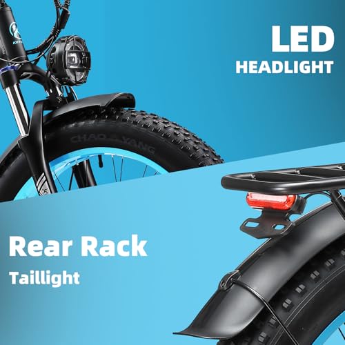 26 Inch Fat Tire Electric Mountain Bike 4000W Peak 48V 23Ah 21 Speed L9168
