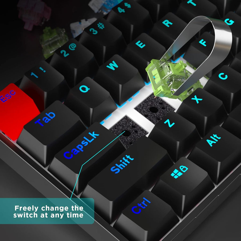 Portable 60% RGB Backlit Mechanical Gaming Keyboard H11547