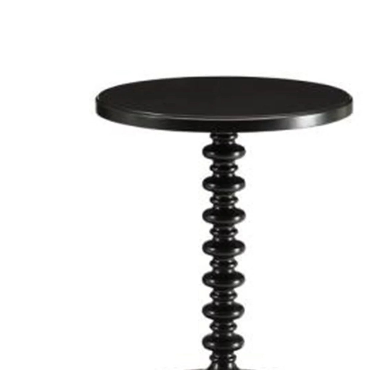 Black Round Top Side Table P220303