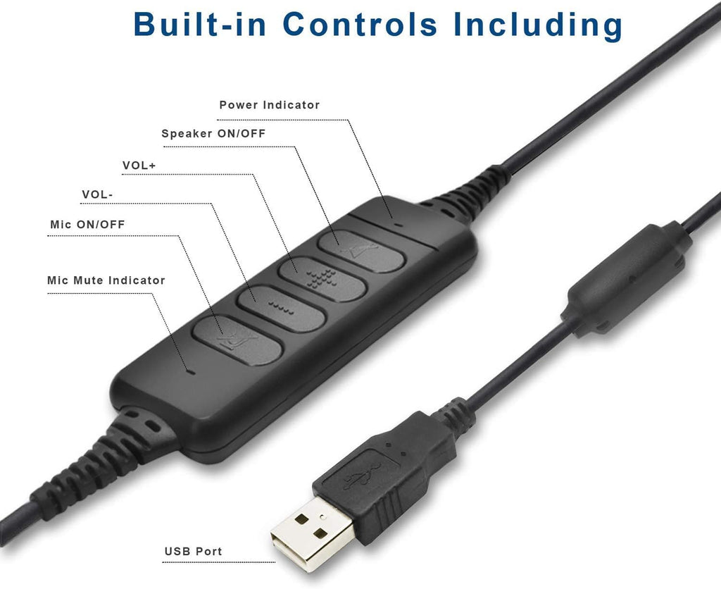 Corded Monaural USB Headset with Noise Cancelling Microphone X637831