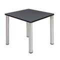 Square Breakroom Table Gray/Chrome E172740