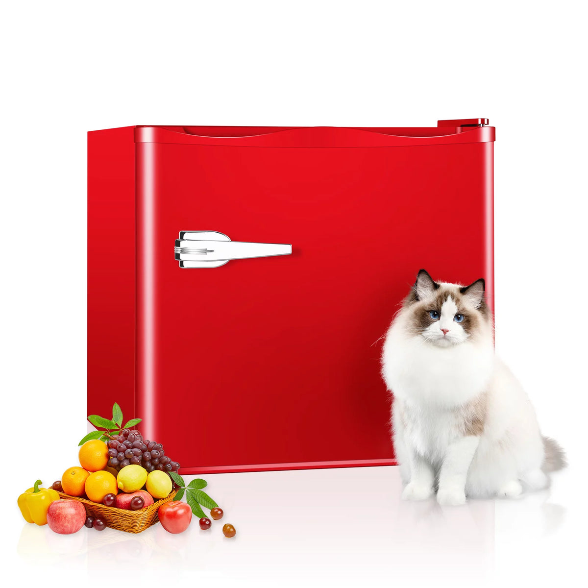 Mini Upright Freezer 1.2Cu.ft Red F981