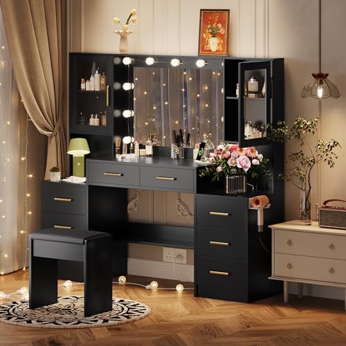 White Vanity Table with Drawer Dresser, 5 Drawers B88158