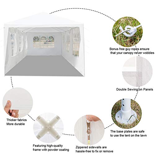 10 x 30FT White Heavy Duty Waterproof Party Tent J892425