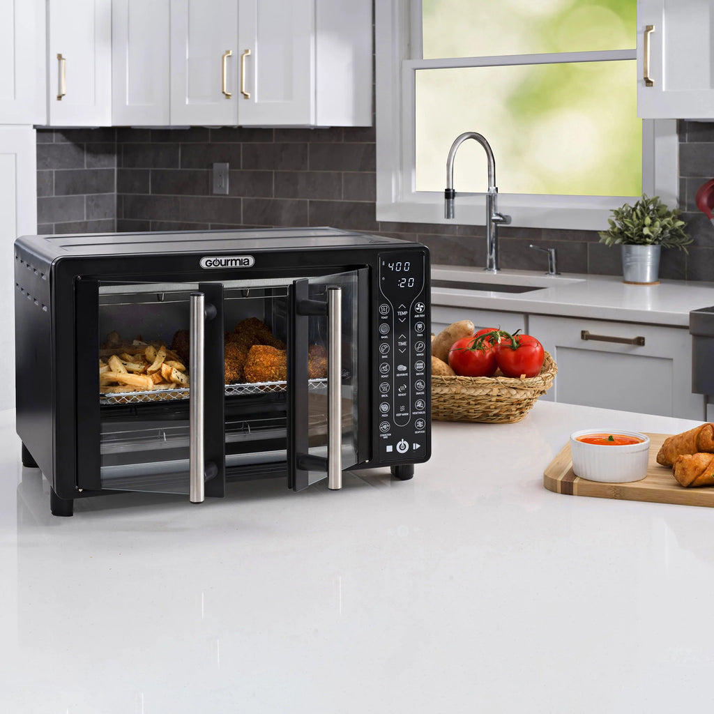 Black French Door Air Fryer Toaster Oven B7249