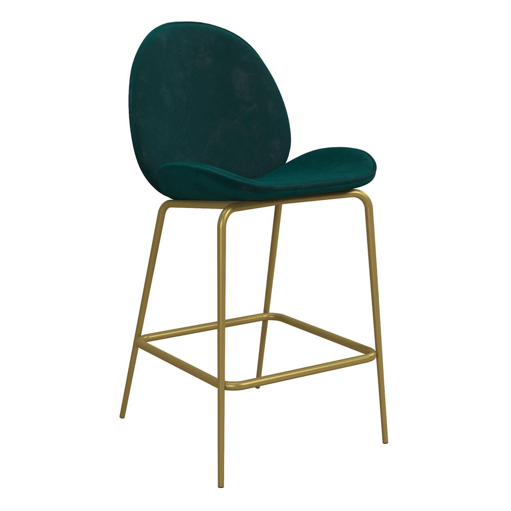 Green Upholstered Counter Stool P1487
