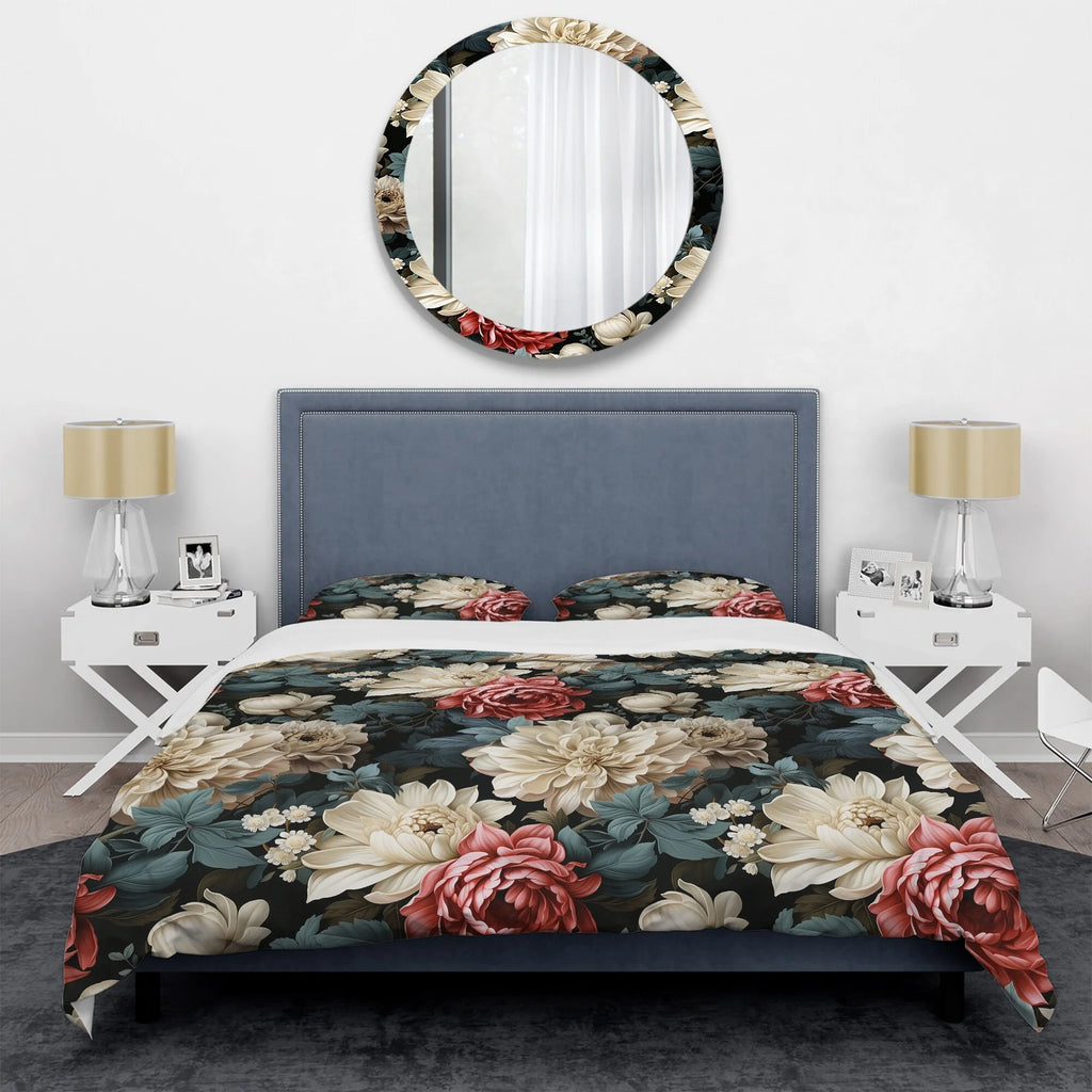 Floral Bedding Cover Set with 2 Shams Z3998