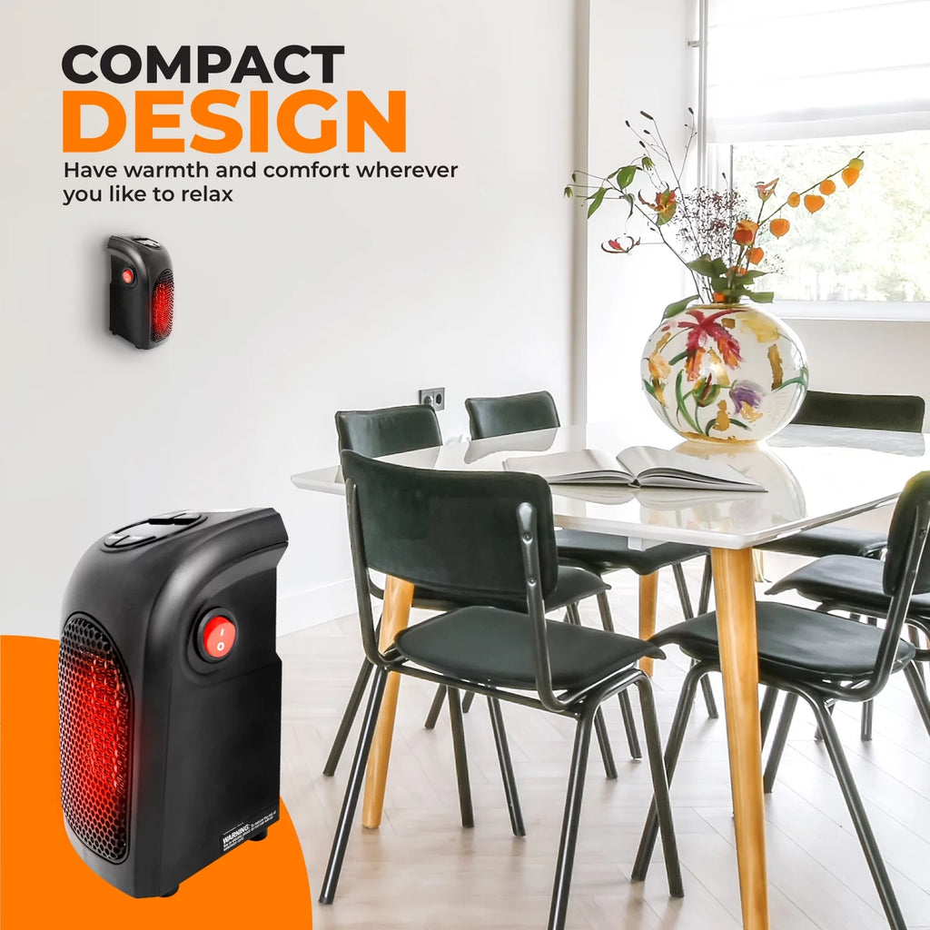 400W Programmable Plugin Heater with Remote, Black U442