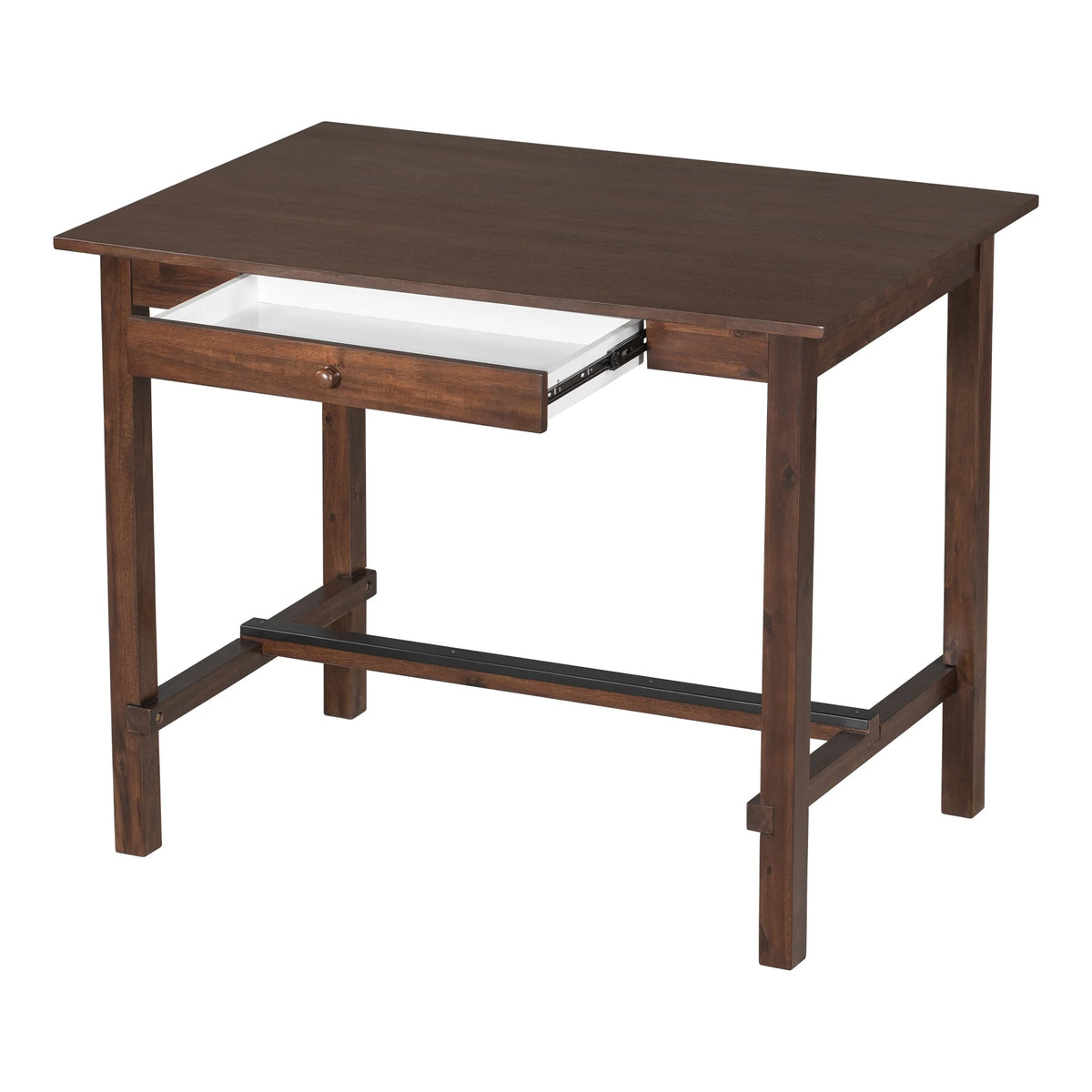 Counter Height Dining Table with Storage Drawer Walnut S136564