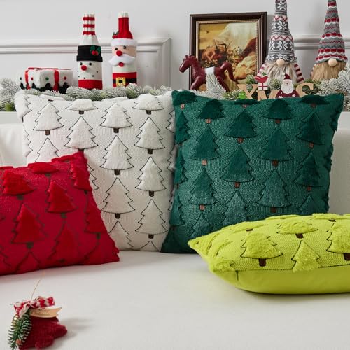 Dark Green 18x18 Inch Set of 2 Plush Faux Fur Throw Pillow Covers B95410