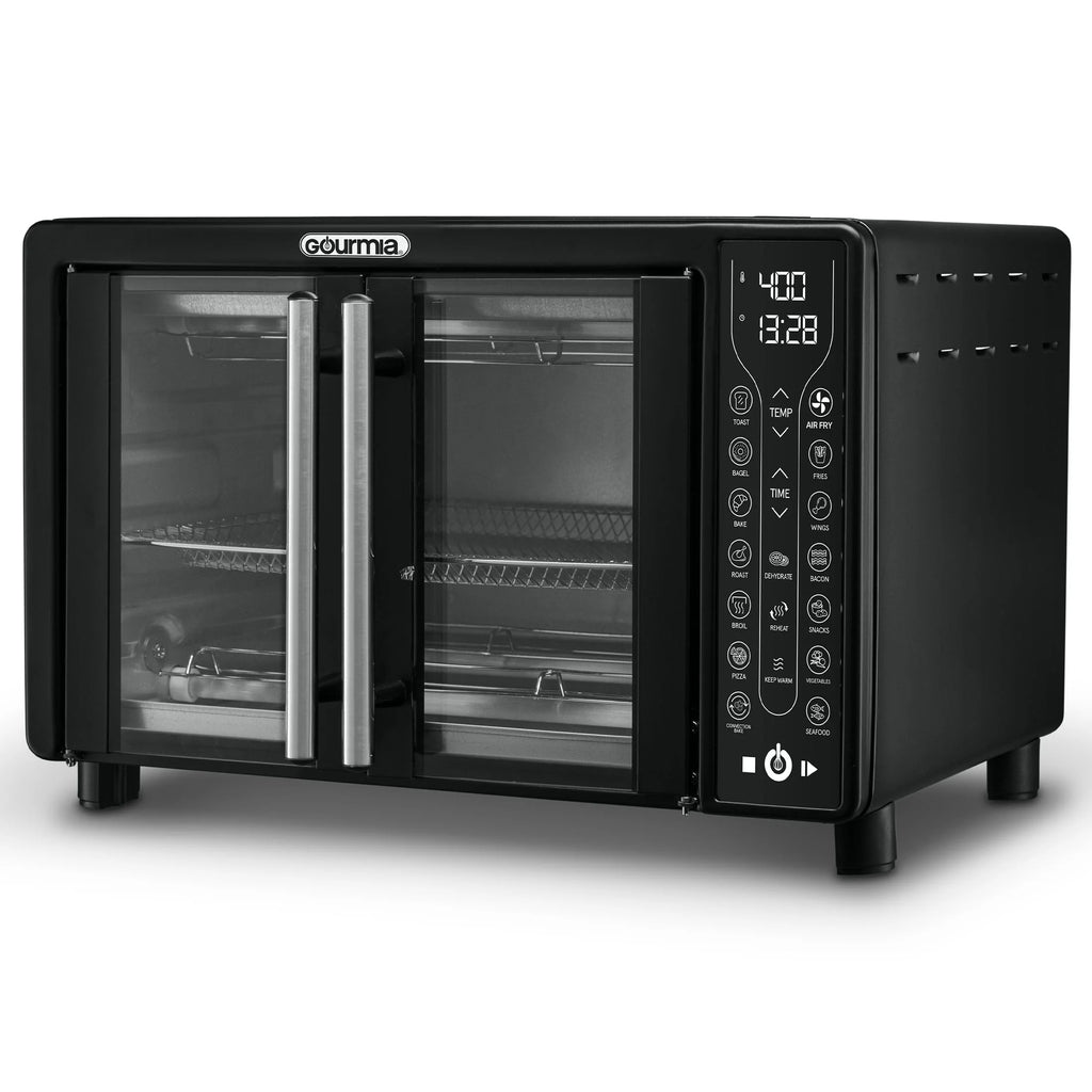 Black French Door Air Fryer Toaster Oven B7249