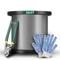 1/8" T316 Stainless Steel Cable with Cutter, 7x7 Strands Braided Steel Cable X60217