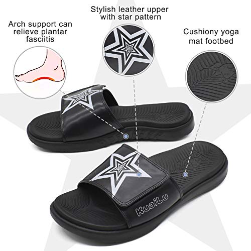Mens Slides Sport Sandals with Arch Support Open Toe Size 7-15 C982