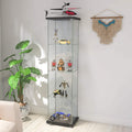 4-Shelf Glass Display Cabinet with Door Z8255