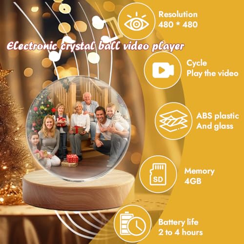 Pink USB Rechargeable LED Glass Memory Sphere R253