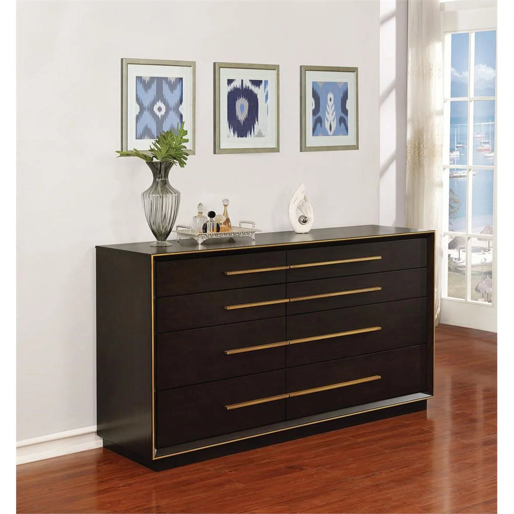 8 Drawer Modern Wood Dresser A942
