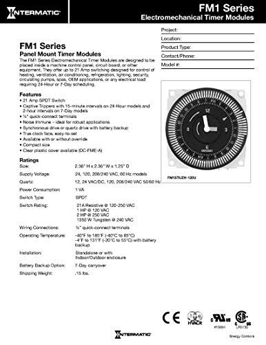 Electromechanical Timer, 7-Day, SPDT, 21A Y976131